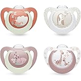NUK First Choice Day &amp; Night Baby Pacifier | 0-6 Months | Glow in the Dark Orthodontic Pacifiers | Soothes 99% of Babies** |
