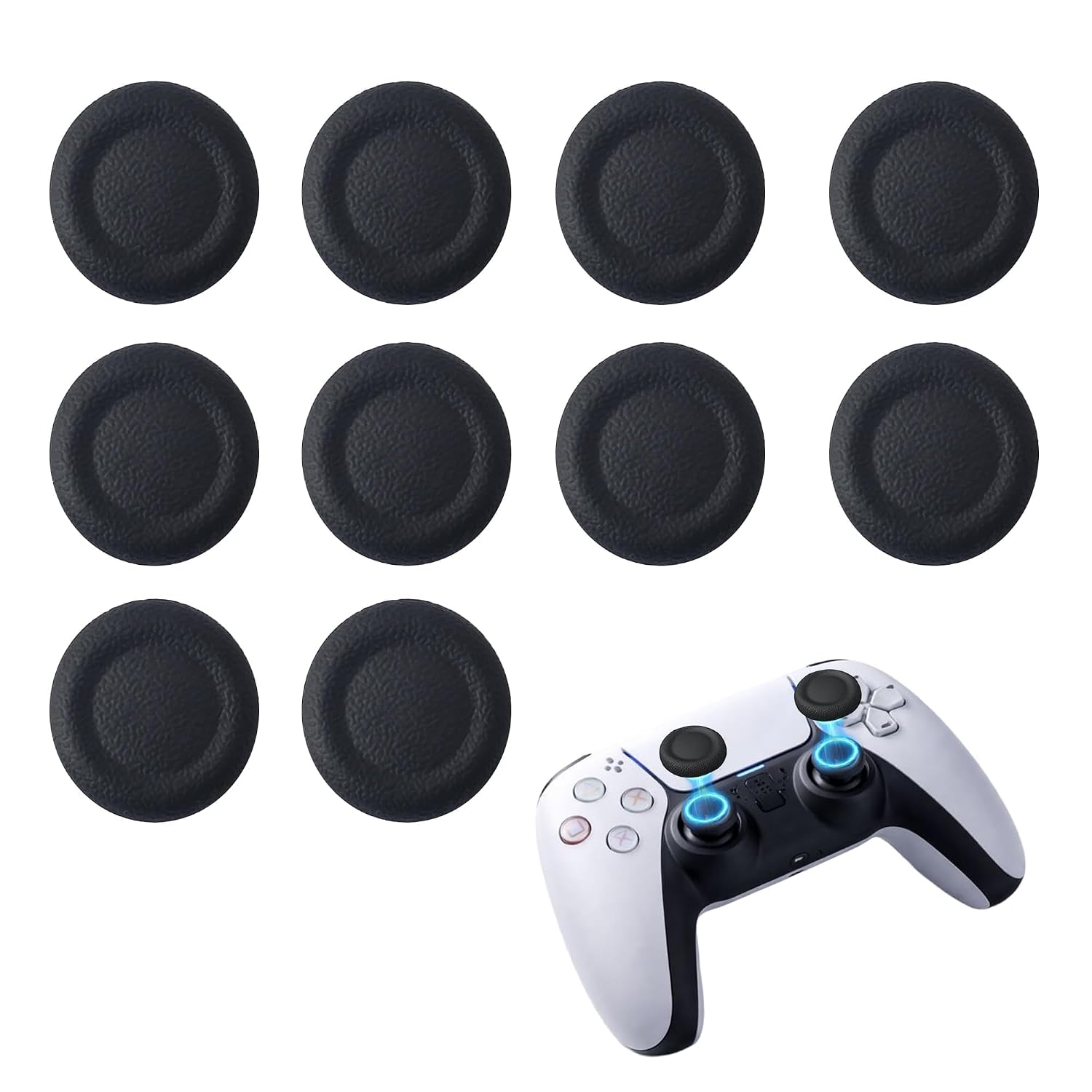 Joystick-doppen, 10 stuks, antislip handgrepen voor controller, joystickbescherming van siliconen voor betere precisie, eenvoudige installatie, compatibel met PS5/PS4