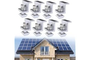 Kamanan Kit Panneau Solaire Z Supports De Montage Solaires, Fixation Panneau Solaire 30mm Support Montage Panneau Solaire En Z Pour Toiture, Murs, Installations De Toit (8 pièces 35mm)