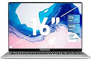 FUNYET Ordinateur Portable, Windows 11 Pro N95, 16GB RAM 1TB SSD Laptops 16''IPS FHD, Portable PC Clavier De Rétroéclair Déverrouillage D'empreintes Digitales, Wi-FI BT Mini HDMI
