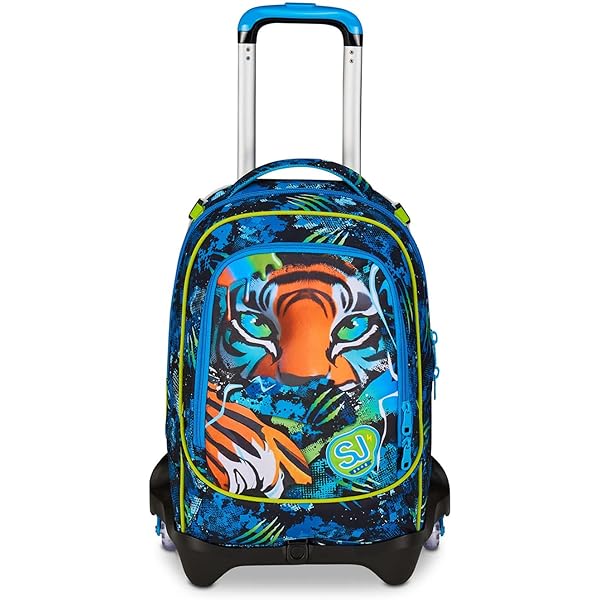 Zaino Trolley SJ Gang Jack 3 Ruote - Blu, Con Carrello Sganciabile E Sistema Crossover