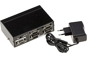 KALEA-INFORMATIQUE Divisor COM Serie RS232 DB9 Que duplica 1 Fuente de Entrada en 4 Salidas RS-232 simultáneas.