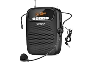 RESPONSEBRIDGE Bluetooth Voice Amplifier Microphone Headset, 2500 mAh Rechargeable Portable Voice Amplifier for Teachers, Meeting, Yoga, Fitness, Classroom,Tour Guide ect