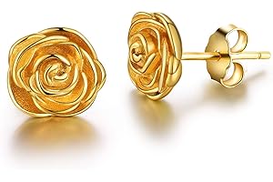 ✦Muttertagsgeschenke für Mama✦ Winglove Ohrringe Silber 925 Rose Blume Ohrstecker Blume Ohrringe Schmuck Damen Geschenke für Frauen, Muttertag Geschenk.
