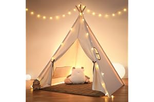 Besrey Tipi Tält för Barn - Tippi Barntält Utomhus och Inomhus, Barnrum Flicka Lektält