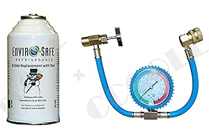 ENVIRO-SAFE REFRIGERANTS, INC. R134a Kältemittel Ersatz für R134a Replacement Refrigerant with Dye - 6 oz (R134a+Füllschlauch)