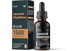 SUNSHYNE Liposomal Glutathione Drops - 1500mg Per Serving, 1 Month Supply - 1000mg Glutathione, Vitamin C, Aloe Vera, Hyaluronic Acid - Anti-Aging & Brightening Blend