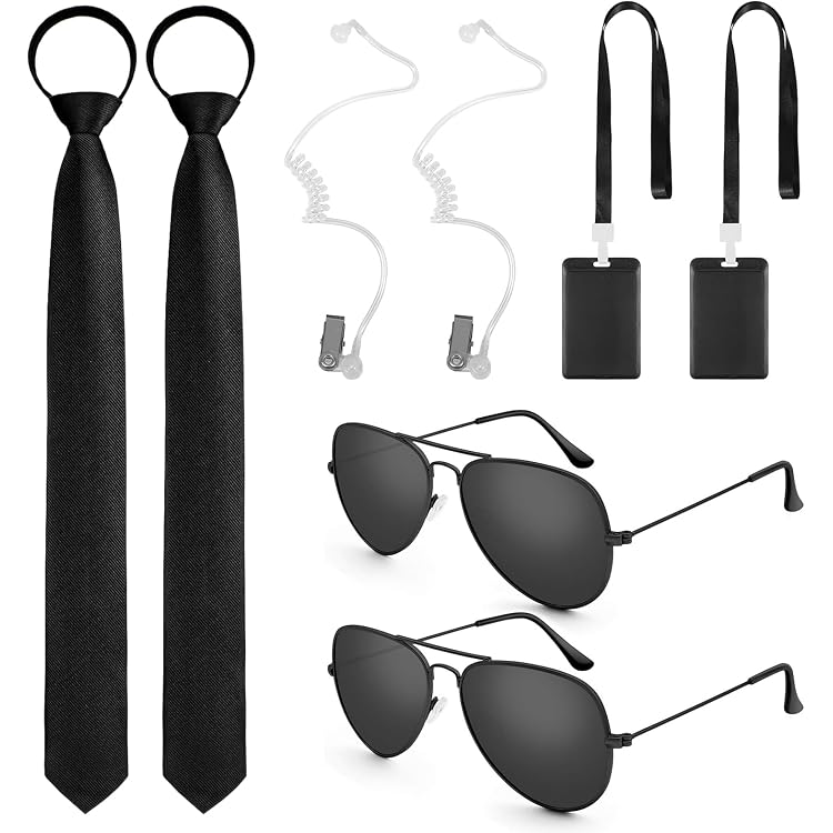 Costume Agent Secret 6 Pièces - Déguisement Men In Black