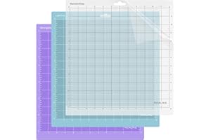 ‎REALIKE REALIKE VarietyGrip Schneidematte für Cricut Explore One/Air/Air2/Maker,12x12 Zoll30.48cm X30.48cm3er-Pack Klebstoff klebrig Schneidematte Flexibler rutschfester Ersatz Vinyl Schneidematte zum Basteln
