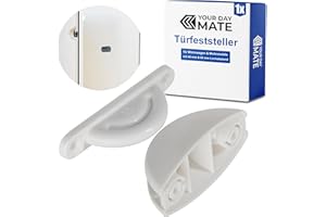 ‎YOUR DAY MATE Türfeststeller für Wohnwagen, 1 Pack, in Weiß, zum Anschrauben, mit 46 mm und 63 mm Lochabstand, Türschloss Stauraum-Tür Camper, Türhalter Serviceklappe Wohnmobil, Türschnapper Campervan, Türsicherung