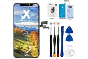 EFAITH Display Für iPhone X 5,8" Bildschirm Ersatz LCD Digitizer Vollständige Montage mit 3D Touch + Werkzeug + Displayschutzfolie + wasserdichte Dichtung + Bildschirm, Modell A1865, A1901, A1902
