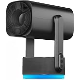 4K Şarjlı Projeksiyon Cihazı, 1080P Full HD G&ouml;r&uuml;nt&uuml; Kalitesi, WiFi 6 Bluetooth 5, Uzun Şarj &Ouml;mr&uuml;, 12000 L&uuml;men Parlaklık, Elek
