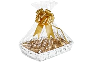 GADNOZEL Make Your Own Gift Hamper Basket Kit – Wicker Hamper Box for Christmas, Birthday, Wedding, Easter – Empty Gift Baskets for DIY Presents and Hampers
