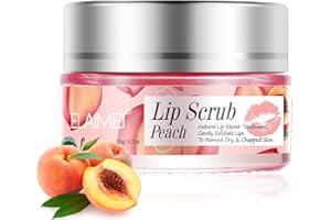 UTAPOSSIN Gommage pour les Lèvres, Natural Conditioning Lip Scrub, Gommage Au Sucre Pour Les LèVres, Exfoliant pour les Lèvres Peut Réparer et Diminuer les Rides des Lèvres (Pêche, 20g)