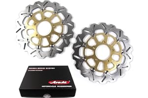 Arashi Front Brake Discs for Kawasaki Ninja ZX10R 2008-2015 ABS 2011-2015/GTR1400 2007-2016 ABS Brake Disk Motorcycle Accessories ZX 10R GTR 1400 Black 2008 2009 2010 2012 2013 2014