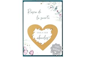 Joli Coon Tarjeta de rascar Vais a ser abuelos con sobre - Anunciar embarazo abuelos