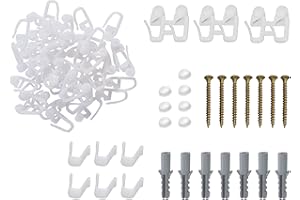 HUGG-Zubehör-Set ZV.300 zum Befestigen von Gardinen und 1- bis 3-Laufe Vorhang-Schienen - bis zu 300 cm Länge.