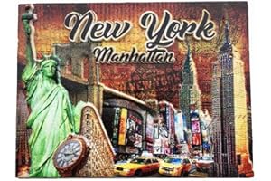 MUYU MAGNET Manhattan New York USA 3D magnete frigorifero souvenir collezione regalo decorazione casa cucina adesivo magnetico Manhattan New York America frigorifero magnete