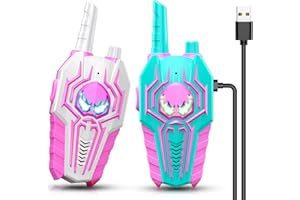 Toyokid Spider Walkie Talkies for Kids Rechargeable, 3 4 5 6 7 Years Old Girls Boys Gifts Kids Toys Age 3-6 Outdoor Toys Walkie Talkie Sensory for Autism for 3 Years Old Girls Camping Hiking