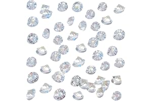 HAKACC 500 Stück Glas Deko Diamanten, 10mm Brillanten Glasdiamanten Klare Kristalledelsteine für Hochzeit Gunst Tabelle Mittelstück