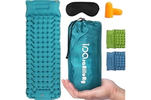 iParaAiluRy Matelas de Camping Autogonflant - Ultraléger de Matelas Gonflable avec Pompe à Pied, Portable Tapis de Matelas Pneumatique pour Plage, Voyage, la Randonnée