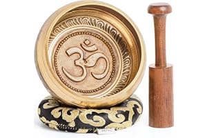 Hihealer Tibetan Singing Bowls Set 100% Nepal Handmade Large Sound Bowl with Instructions, Mallet, Cushion, Gift Box; Meditation, Yoga, Chakra Healing, Self Care Mothers Day Gifts for Women Men