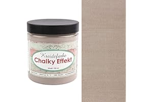 Ideen mit Herz Chalky Effekt Kreidefarbe, 250ml | hochdeckend | ultramatt | auf Wasser-Basis | Kreide-Farbe für Shabby-Chic & Vintage-Effekt (taupe)