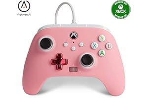 PowerA Enhanced Wired Controller for Xbox Series X|S, Wired Video Game Controller, Gamepad for Xbox X and S, Officially Licenced by Xbox, 2 Years Manufacturer Warranty- Pink