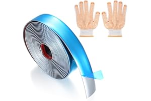 ZHUJIEHIGH Listwa ścienna, listwa wykończeniowa, odklej i przyklej, elastyczna listwa wykończeniowa z płytek, samoprzylepna listwa wykończeniowa, chromowana rama lustrzana z PCW, do krawędzi samochodu, panelu