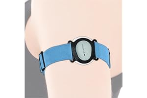 DiaBrothers Dexcom G7 Fixierband Fixierung Halter mit verstellbarem Armband - Halter: schwarz - Armband: himmelblau - Größe: S (15-25 cm)