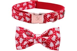 Elegant little tail Hundehalsband, Baumwolle und Gurtband, Weihnachten Hundehalsband, Mädchen oder Junge verstellbare Hundehalsbänder Haustier Geschenk für kleine mittelgroße Hunde