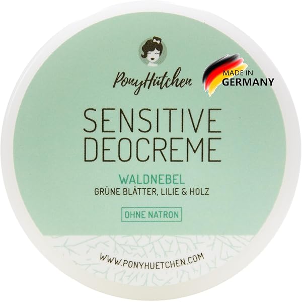 PonyHütchen Sensitive Deocreme Ohne Natron - Feste Deocreme Vegan, Ohne Alu, Made In Germany