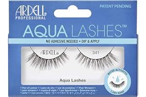 Ardell Forever Living Aqua Lashes Pestañas 341 | Color Negro | La banda negra proporciona un efecto delineador de ojos | Sin pegamento | Fácil de poner y de quitar