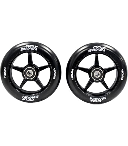 Roues De Rechange Pour Trotinette 120mm (Lot De 2) - ABEC-9 | Roues En PU à Rebond Élevé, Couleur Or