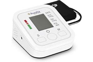 AURALIA MEDICAL GROUP Blood Pressure Monitor with Arrhythmia Detection Arm Fully Automatic Blood Pressure & Pulse Measurement, Colour-Coded Risk Indicator