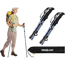 Trekology Trekking Pole Tips Set - Rubber Replacement For Hiking Poles & Walking Sticks | Concrete & Trail Use