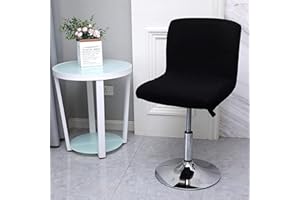 HOOWARM Bar Stool Covers Set of 1/2/4 with Short Backs Swivel, Low Square Back Bar Stool Chairs Slipcovers Cover Protector, for Pub Kitchen Counter Height Bar Stool Chair (Color : S, Size : 4PCS)