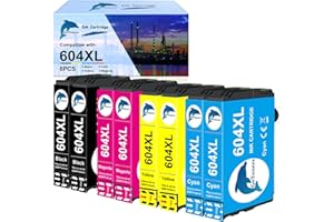 GoToners 604XL Cartucce Compatibili per Epson 604 XL Multipack per Expression Home XP-2200 XP-2205 XP-3200 XP-4200 Workforce WF-2910 WF-2930 WF-2950 (2 Nero, 2 Ciano, 2 Magenta, 2 Giallo)
