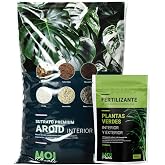 MOIPLANTS | Premium Substrate Pack AROID 10L + Fertiliser for Green Plants 750 g | Perfect Duo for Plants of the Araceae Fami