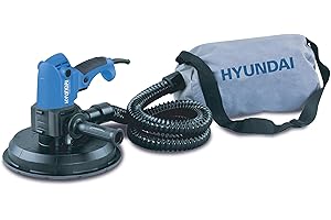 HYUNDAI – Ponceuse plâtre 1010 W 225 mm - Régulateur de vitesse 7 positions – Tuyau d'extraction souple associé à un sac de récupération de poussière équipé d'une sangle transport -HPEP1010-1