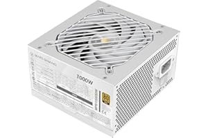Mars Gaming MPB1000SI, Fuente Alimentación PC ATX 1000W, 7 Años de Garantía, 80Plus Gold 90%, Ventilador SI Extreme Silence con Núcleo de Cobre y Aluminio, Tecnologías AI2-RPM, DC-DC y SMD, Blanco