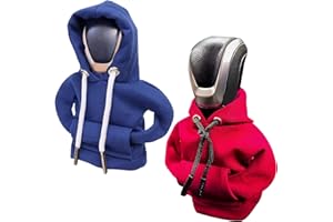 FANGCCC Schalthebel Hoodie,2 Stück Schaltknauf Abdeckung,Auto Universal Schaltknauf Hoodie Schalthebel Haube,Lustige Hoodie für Schaltknauf,Hoodie Schaltknauf Auto Innenraum Deko (Rot,Blau)