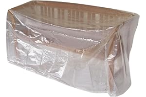 DEGAMO Abdeckhaube Schutzhülle für Gartenbank 2-sitzer 134cm, PE transparent
