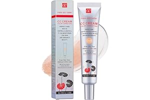 SONGQEE CC Cream with Centella Asiatica - Lightweight Color Correcting Skin Perfector, Full Coverage Tinted Moisturiser, Invisible Pores Face Concealer Makeup with SPF 25