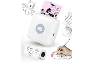 LFPERT Mini stampante CP3, stampante termica per etichette, etichettatrice Bluetooth tascabile, mini stampante termica per etichette per Natale e compatibile con Android e iOS, bianca