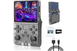 NULA R40S Pro Retro Handheld Spielkonsole, mit 256 GB TF-Karte 30.000+ Spiele Unterstützt 20+ Emulator 3,5-Zoll-IPS-HD-Bildschirm Linux-System Tragbarer Pocket Arcade-Videoplayer