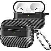EWEC AirPods Pro 3. Nesil Uyumlu Karbon Fiber Hybrid Polymer Technology Premium Kulaklık Kılıfı (Siyah)