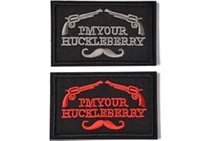 AXEN I'm Your Huckleberry Funny Tactical Military Morale Patch Hook & Loop Tactical Patch