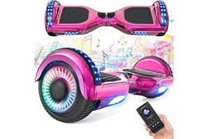 HOVERMAX Hoverboard Kinder, 6,5" Hoverboards mit Bluetooth und LED-Licht, Leistungsstarker Doppelmotor, Geschenk für Kinder und Erwachsene