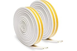 FELUOG Taśma uszczelniająca do drzwi i okien, piankowa taśma uszczelniająca do ochrony przed hałasem, taśma uszczelniająca antykolizyjna, biała